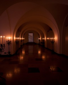 The atmospheric undercroft of the Banqueting Hall